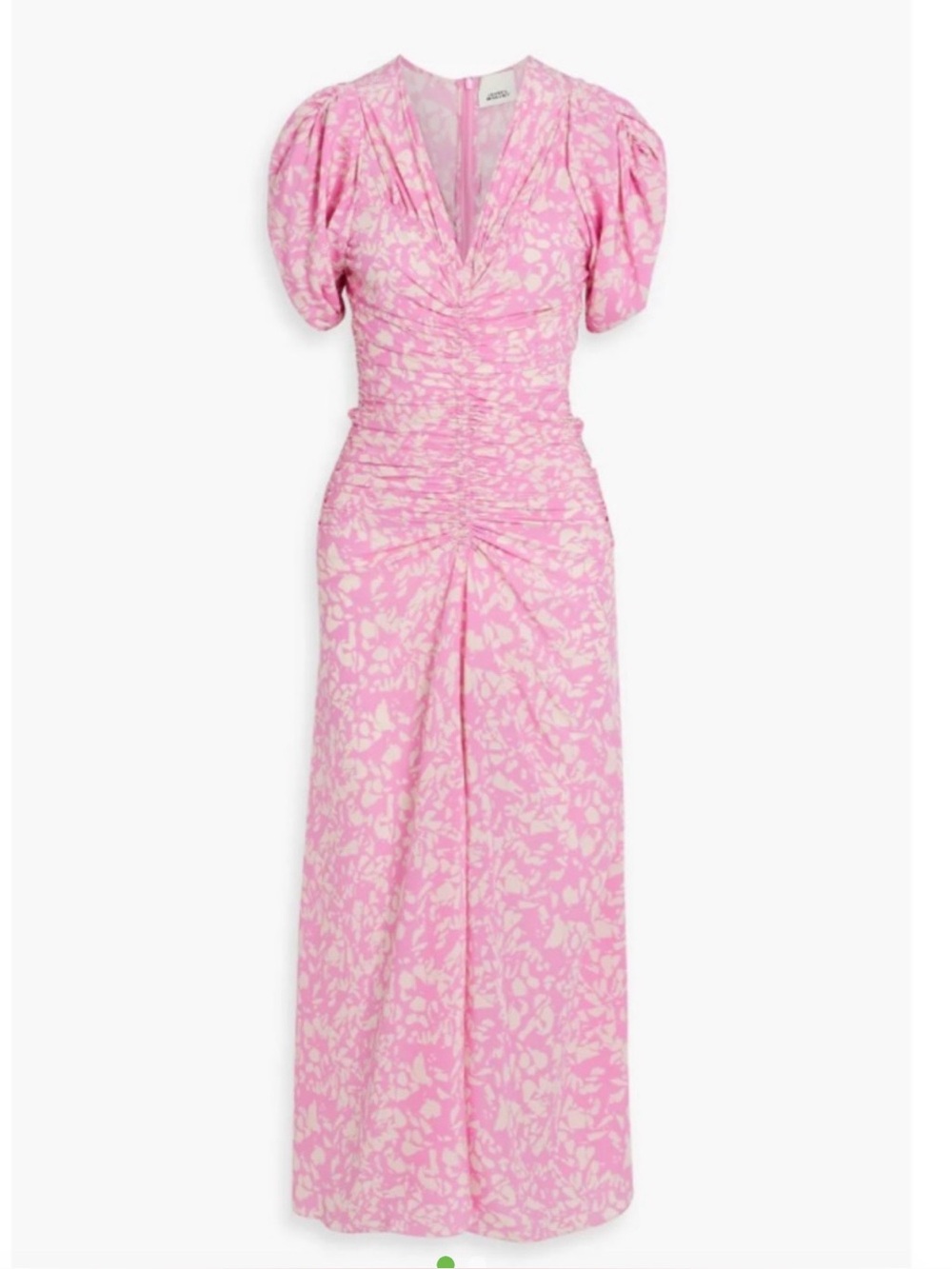 Isabel Marant Pink Ruched Midi Dress